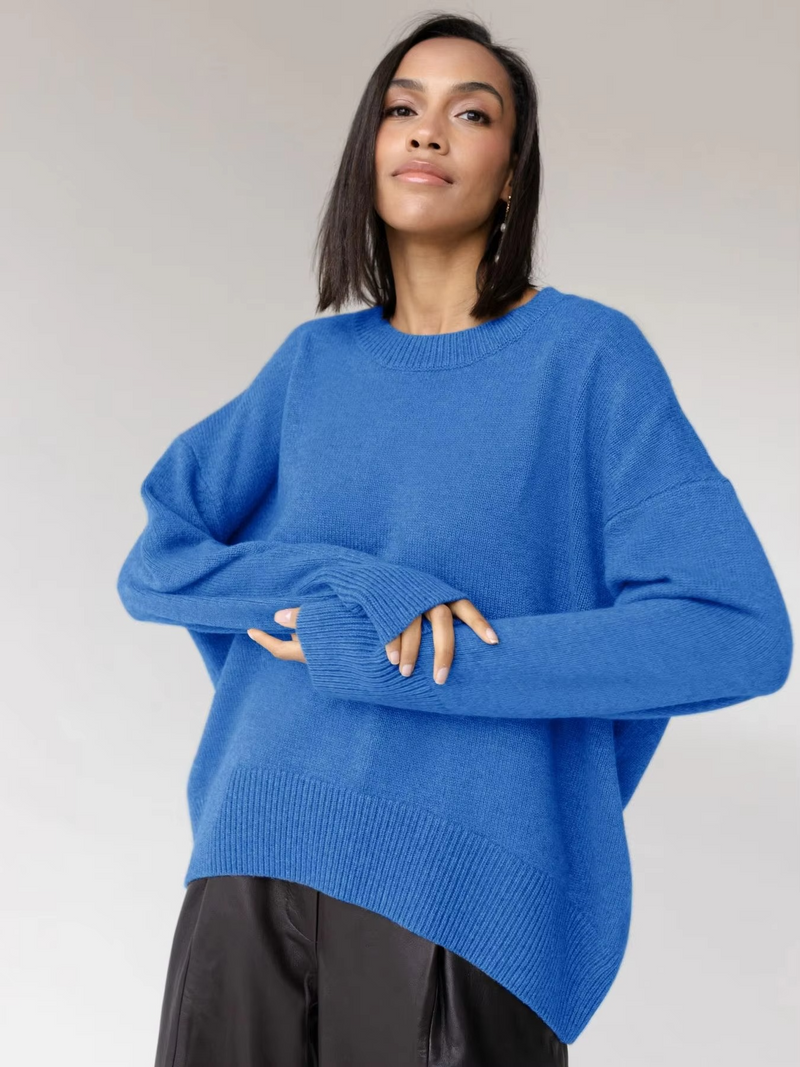 Oversized Thick Turtleneck Sweater for Women Black Knit Long Sleeve Pullover