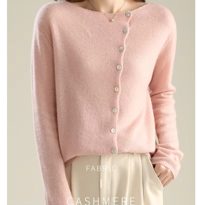 Elegant Button Knit Cardigan Sweater for Women