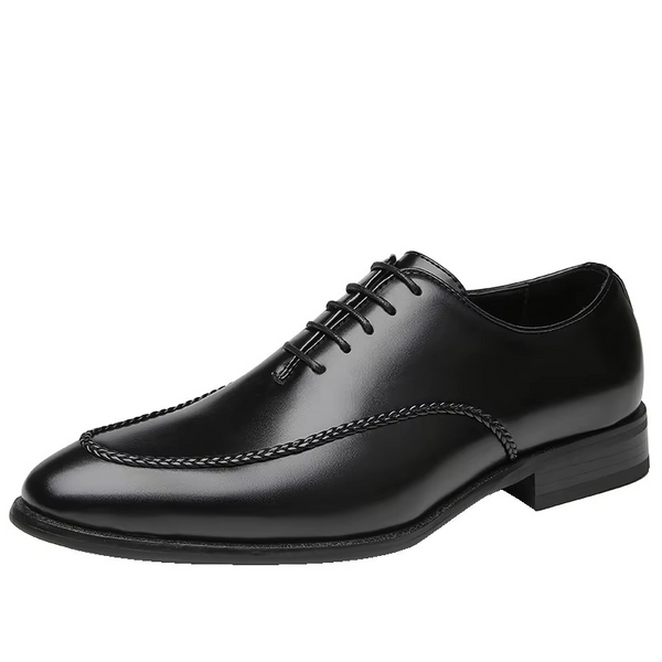 Modern Men’s Pointed Toe Lace Up Dress Shoes in Black or Brown
