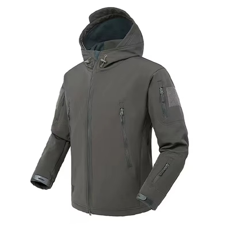 Men's SoftShell Waterproof Fleece Jacket for Hiking, Camping, and Winter Adventures