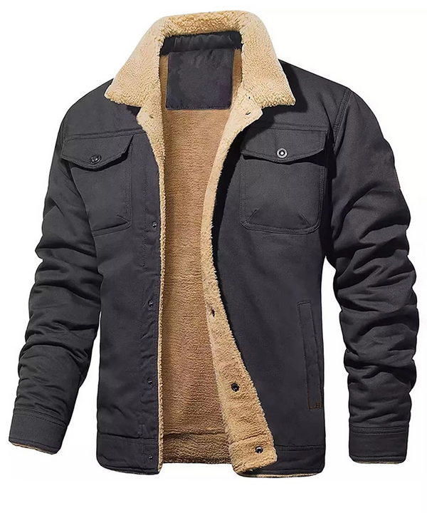 Men's Winter Fleece Lined Jacket Warm Casual Coat