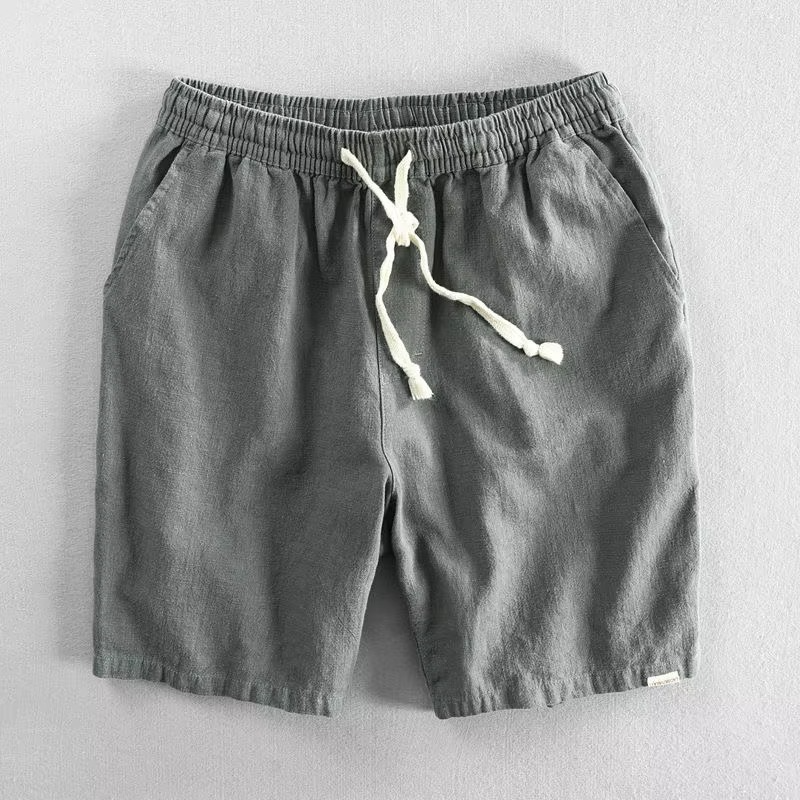 Summer Men's Breathable Cotton Linen Casual Shorts