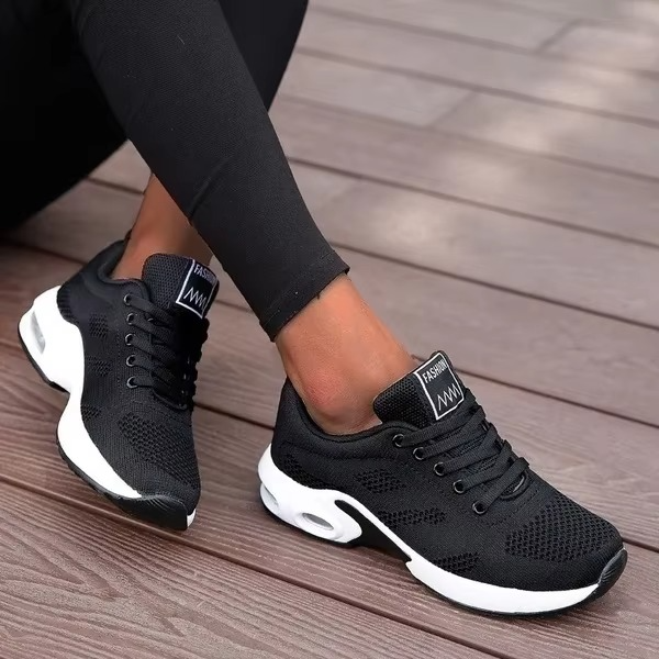 Women’s Platform Mesh Sneakers – Breathable Chunky Running & Casual Shoes
