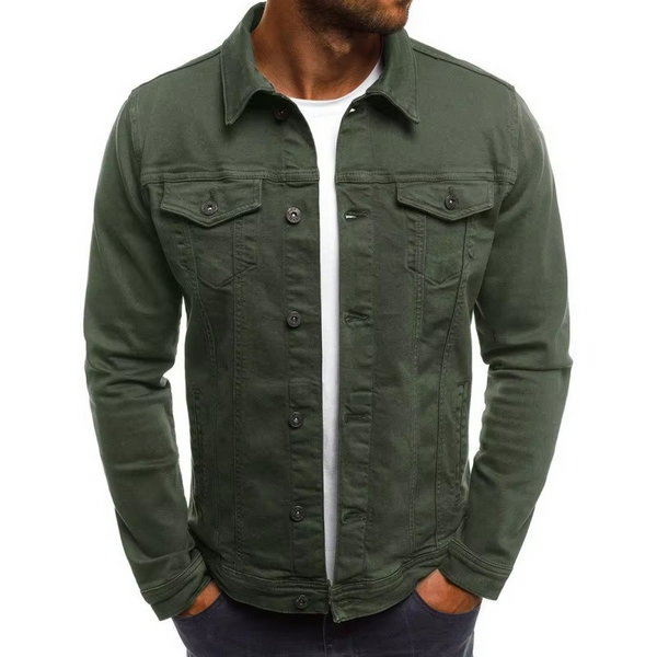 Men's Lightweight Denim Jacket for Business Casual and Everyday Wear