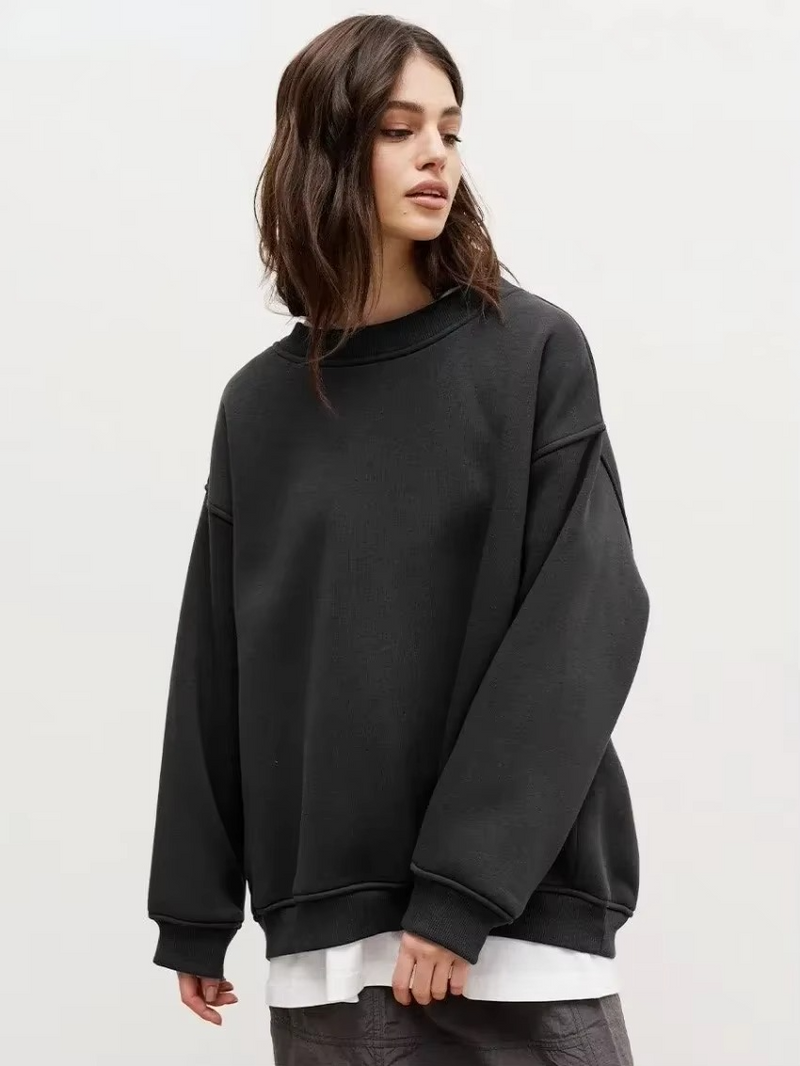 Oversized Fleece Hoodie for Women Warm Loose Fit Pullover Sweatshirt
