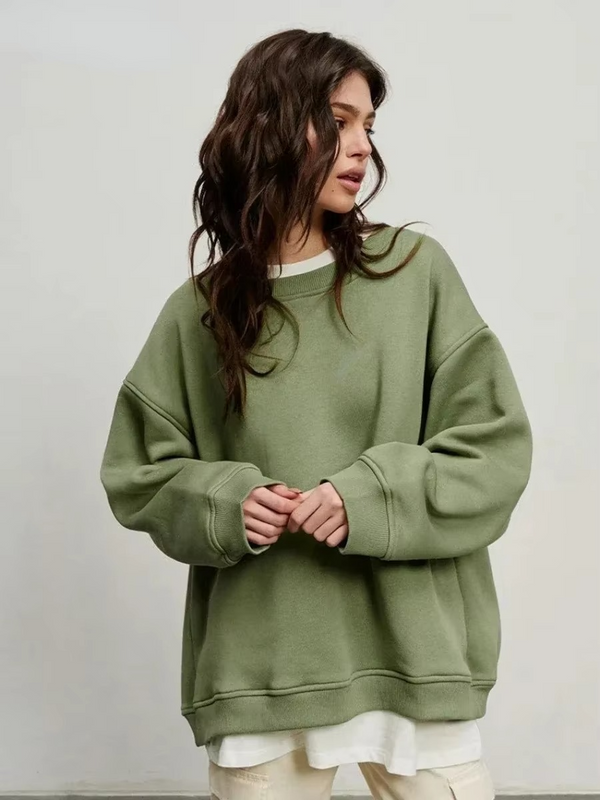 Oversized Fleece Hoodie for Women Warm Loose Fit Pullover Sweatshirt