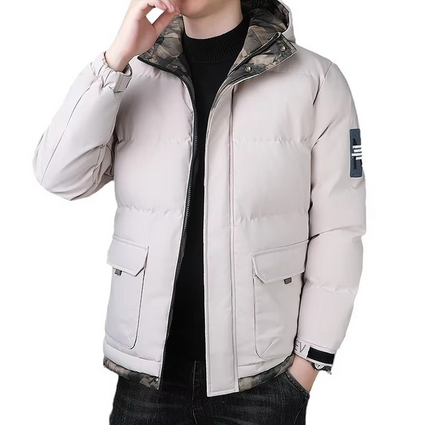 Men's Winter Windproof Hooded Parka Jacket With Multi-Pockets, Sizes M–5XL
