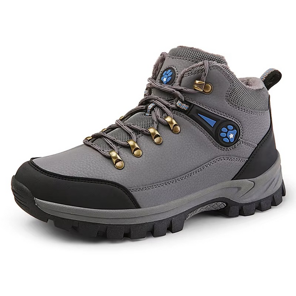 Men's Winter Hiking Boots, Outdoor Waterproof Mid-Top with Anti-Slip Sole