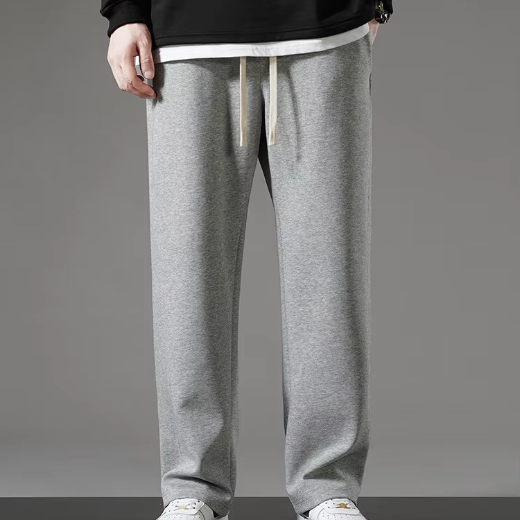 Men’s Wide Leg Cotton Track Pants – Korean Inspired Casual Sweatpants