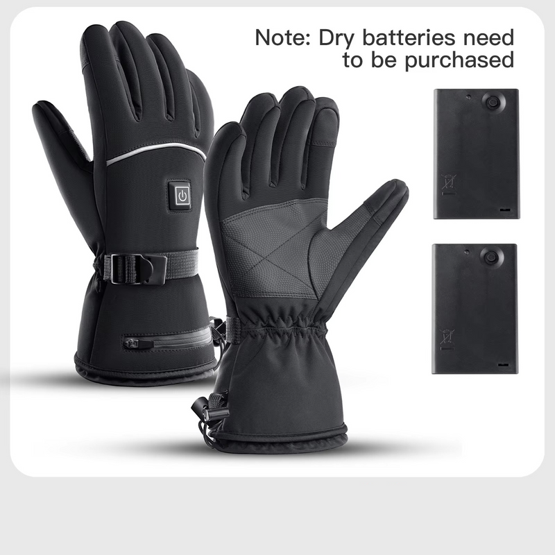 Heated Motorcycle Gloves, Waterproof Rechargeable Winter Thermal Riding Gloves