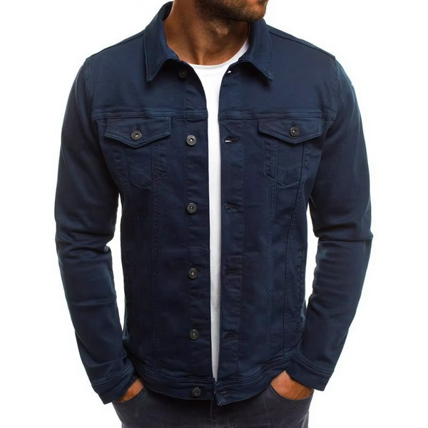 Men's Lightweight Denim Jacket for Business Casual and Everyday Wear