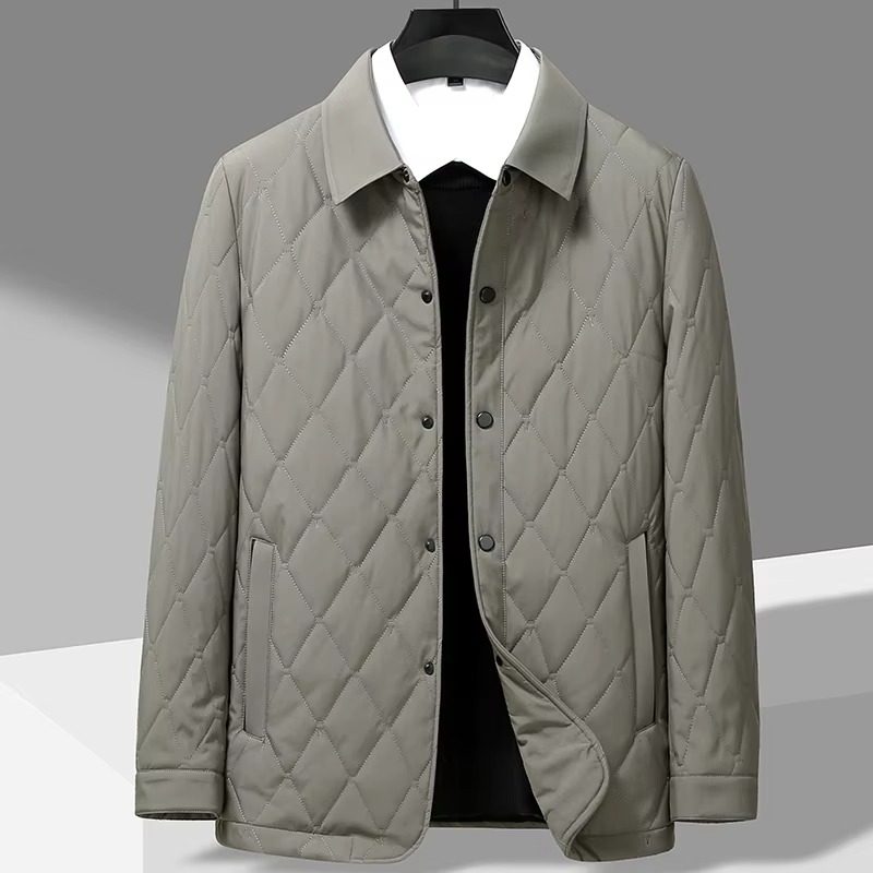 Men's Autumn Winter Mulberry Silk Cotton Jacket — Warm, Refined, and Business Ready