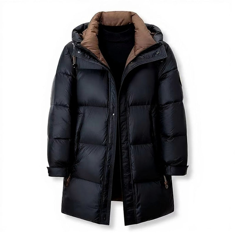 Men's 90 Percent White Duck Down Hooded Parka Waterproof Winter Coat