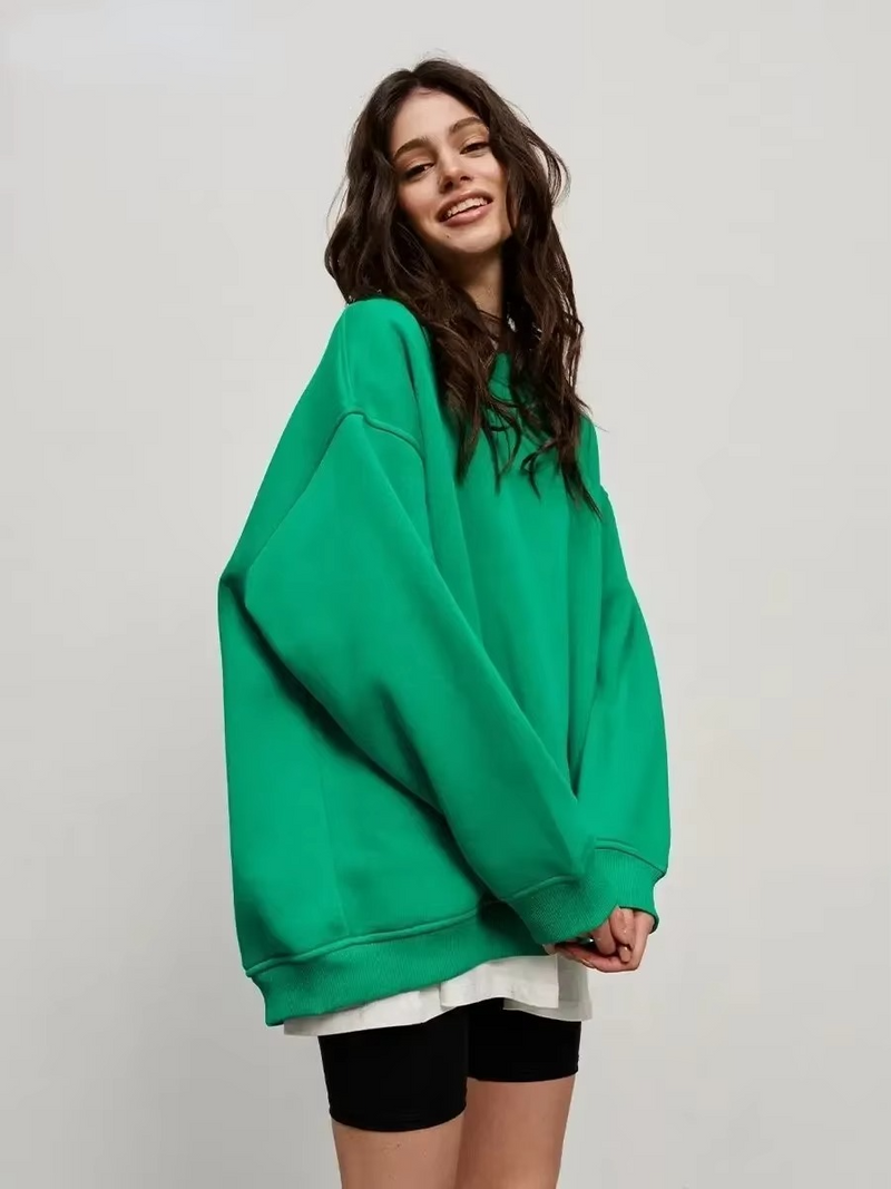 Oversized Fleece Hoodie for Women Warm Loose Fit Pullover Sweatshirt