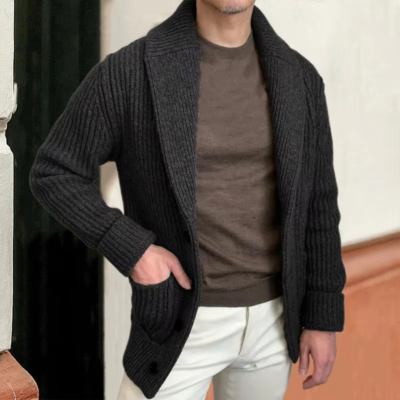 Men's Vintage Slim Fit Knitted Cardigan Jacket