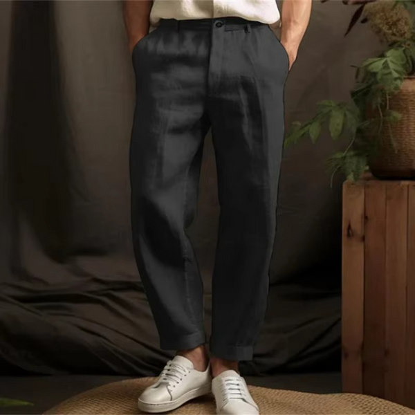Men's Breathable Linen Blend Casual Trousers