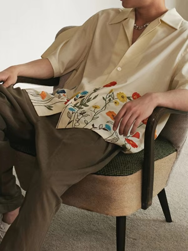 Men's Fashionable Casual Short Sleeve Summer Jacket with Stand Collar