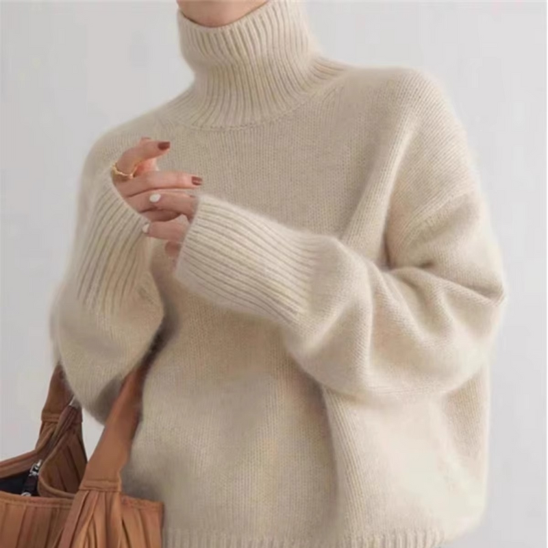 Women's Thick Cashmere High Neck Sweater Pullover