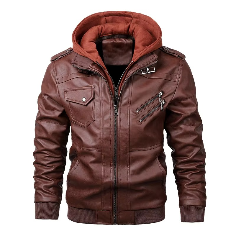 Men's Casual PU Leather Motorcycle Jacket – Autumn Biker Style Coat