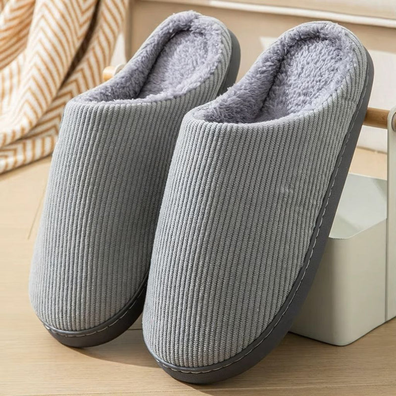 Women's Plush Indoor Winter Slippers with Thick Cushion Sole