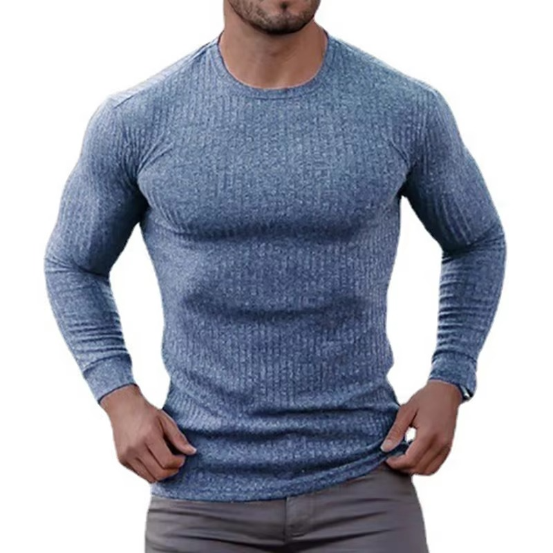 Men's Autumn Quick Dry Knit Long Sleeve Fitness Shirt