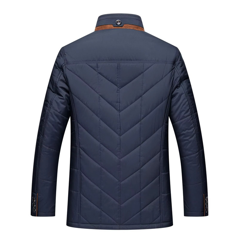 Men's Thermal Fleece Winter Jacket, Thick Cotton Padded Casual Coat for Cold Weather