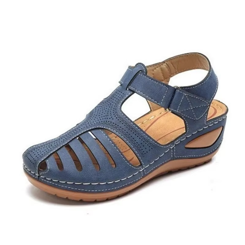 Women's Orthopedic Sandals with Bunion Corrector, Soft Sole Casual Wedge Flats