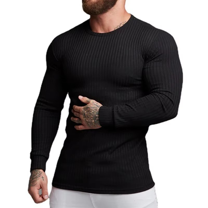 Men's Autumn Quick Dry Knit Long Sleeve Fitness Shirt