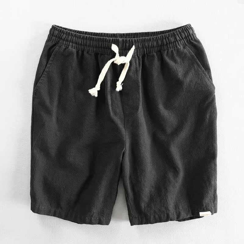 Summer Men's Breathable Cotton Linen Casual Shorts