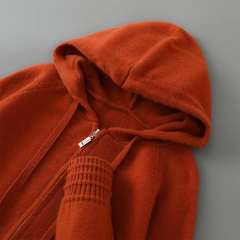 Men's Merino Wool Hooded Cardigan Sweater Jacket  S-XXXL