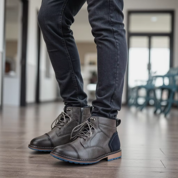 Men's Leather Ankle Boots – Classic Comfort and Versatility
