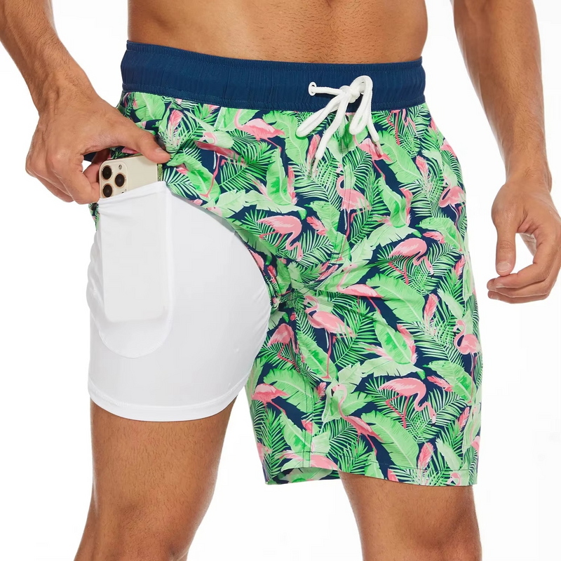 Men's Summer Beach Shorts – Lightweight Milk Silk Casual Vacation Wear