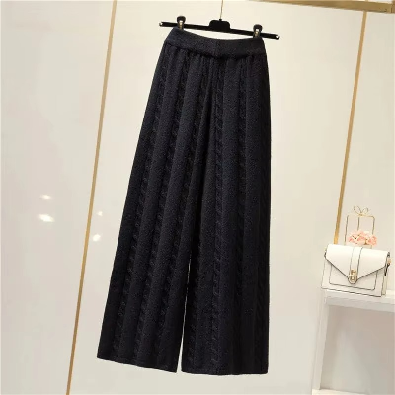 Women's Cozy Knit Three Piece Sweater and Wide Leg Pants Set