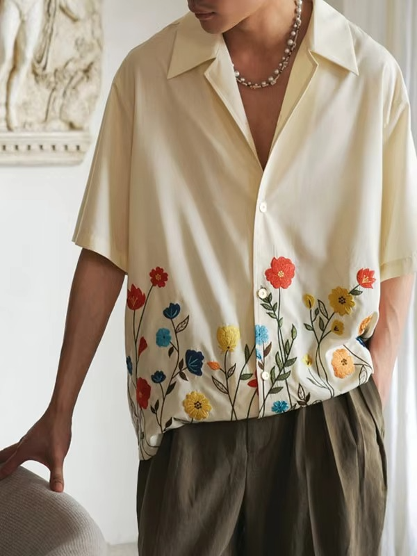 Men's Fashionable Casual Short Sleeve Summer Jacket with Stand Collar