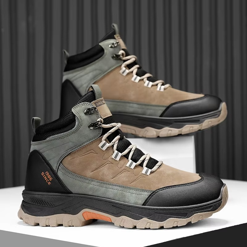 Men's Suede Outdoor Hiking Shoes for Walking and Camping