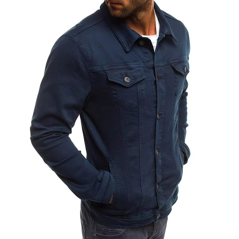 Men's Lightweight Denim Jacket for Business Casual and Everyday Wear