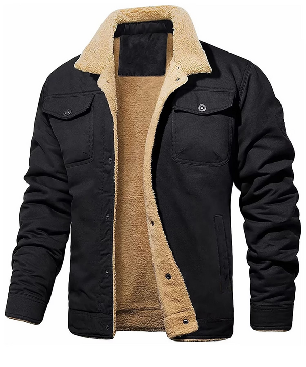 Men's Winter Fleece Lined Jacket Warm Casual Coat