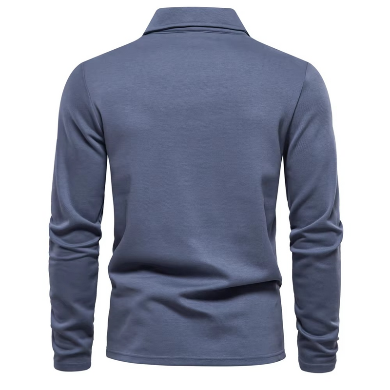 Men's Embroidered Polo Shirt with Turn Down Collar, Casual Luxury Golf Style