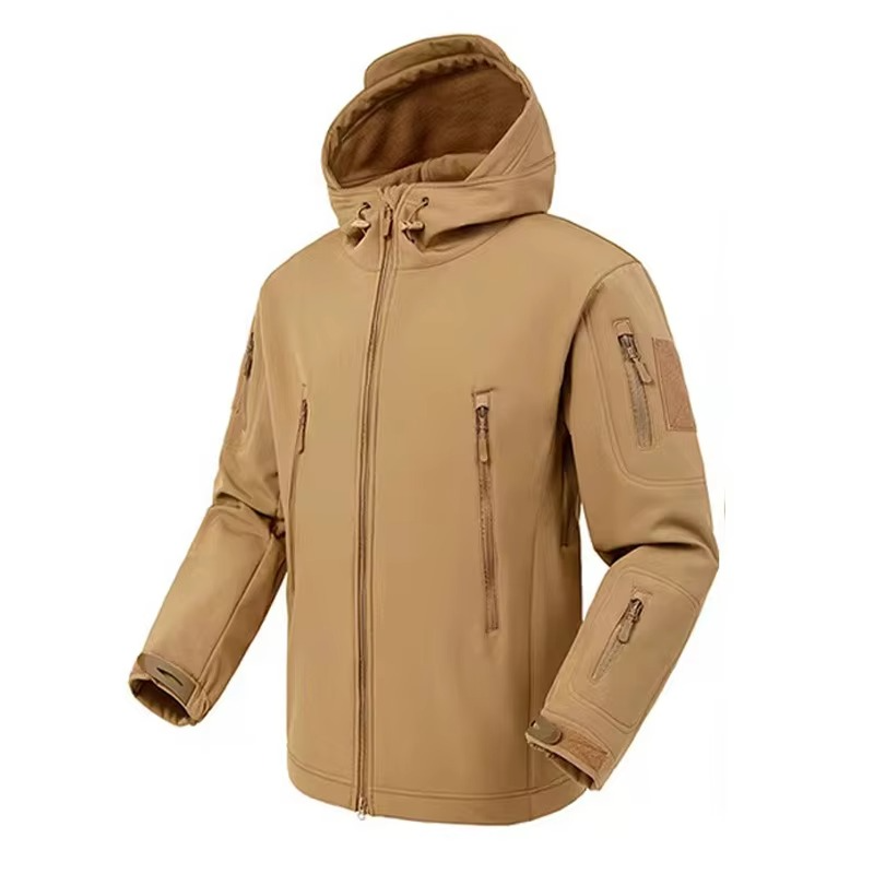 Men's SoftShell Waterproof Fleece Jacket for Hiking, Camping, and Winter Adventures