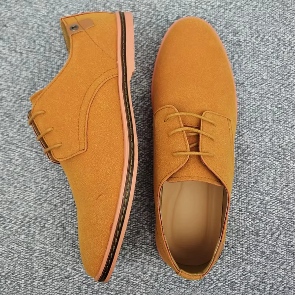 Men's Suede Leather Oxford Casual Dress Sneakers