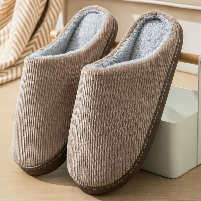 Women's Plush Indoor Winter Slippers with Thick Cushion Sole