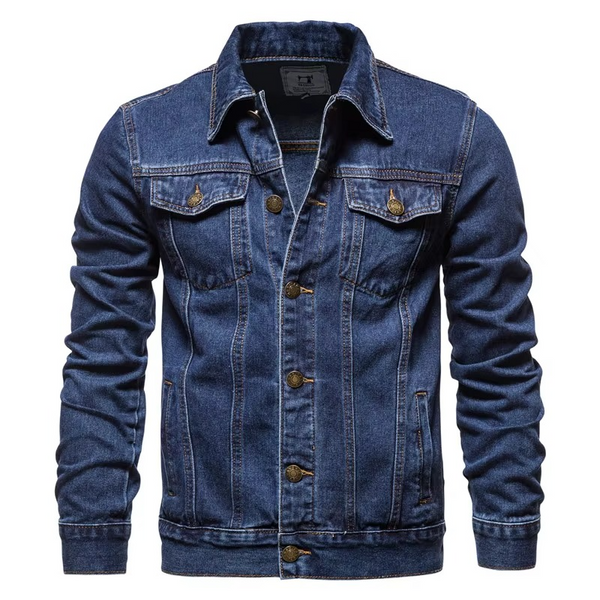 Men’s Slim Fit Vintage Denim Jacket Cotton Casual Motorcycle Style Coat