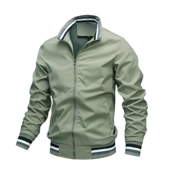 Men's Waterproof Stand Collar Windbreaker Jacket for Autumn and Winter