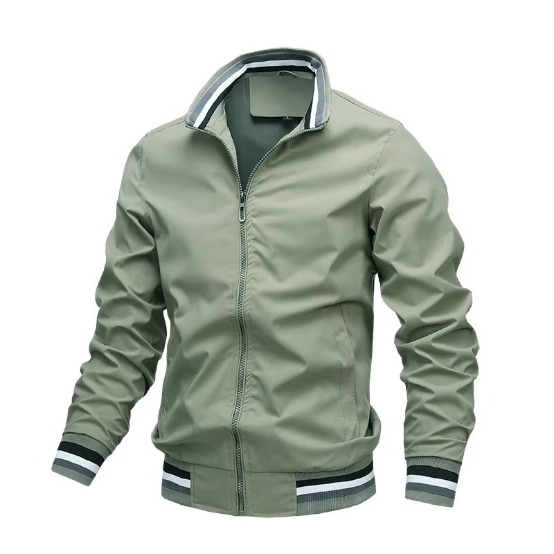 Men's Waterproof Stand Collar Windbreaker Jacket for Autumn and Winter