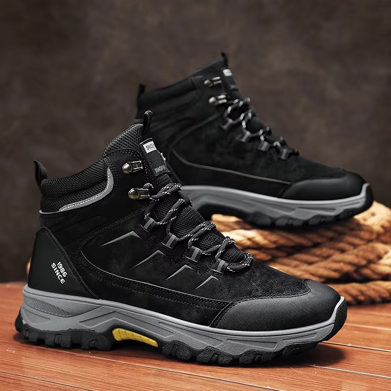 Men's Suede Outdoor Hiking Shoes for Walking and Camping