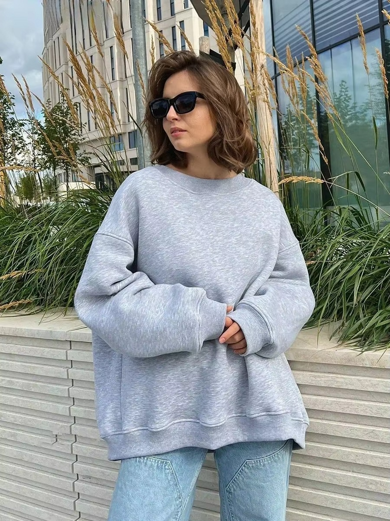 Oversized Fleece Hoodie for Women Warm Loose Fit Pullover Sweatshirt