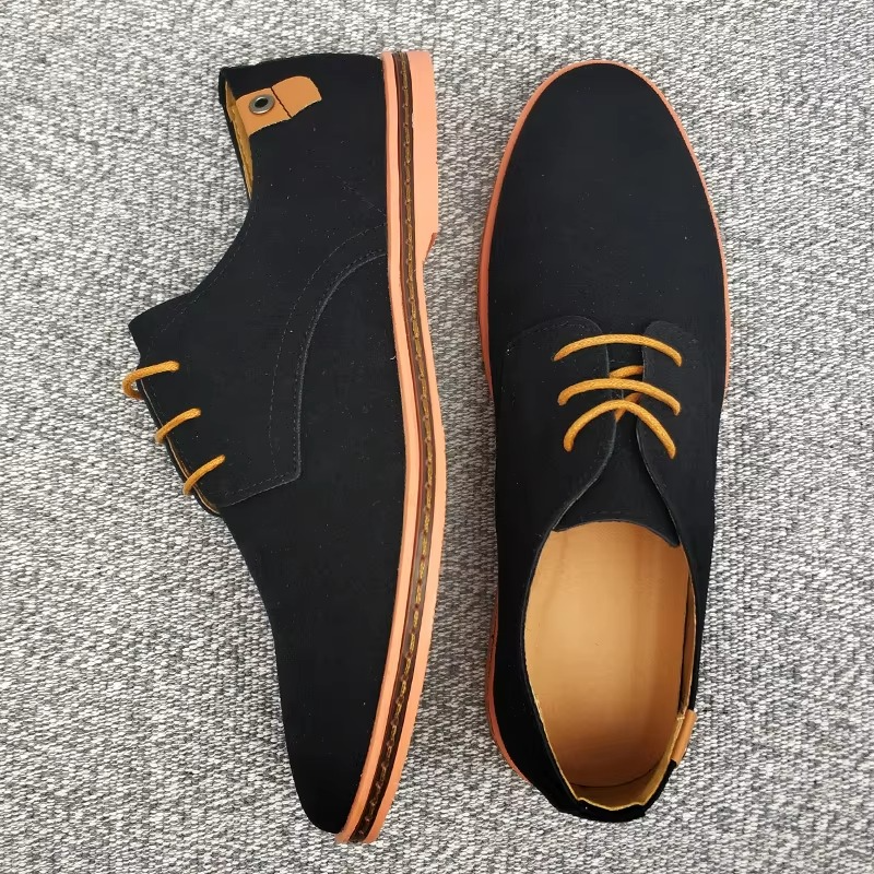 Men's Suede Leather Oxford Casual Dress Sneakers