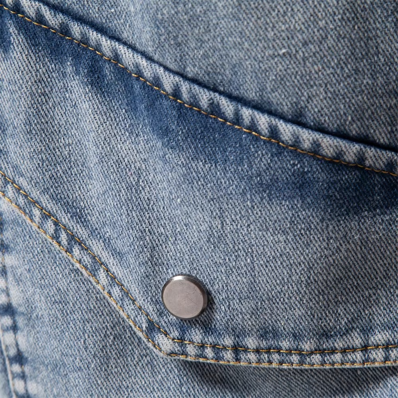 Men's Fleece Lined Denim Jacket with Faux Fur Collar