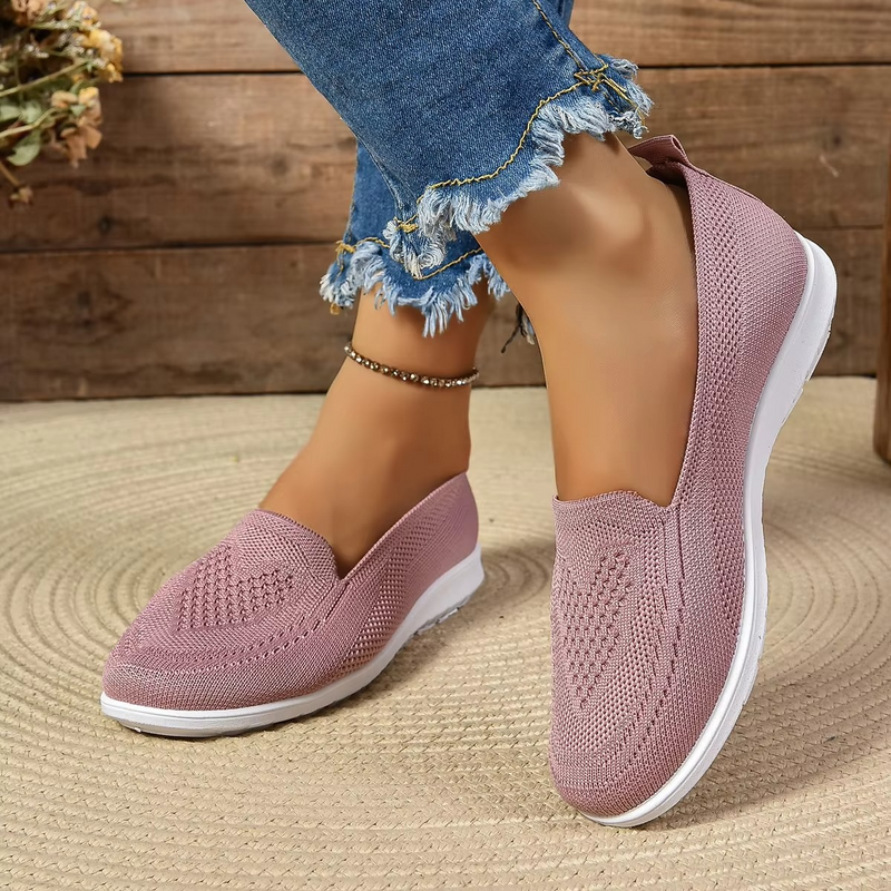 Women's Summer Mesh Slip-On Flats, Lightweight Breathable Comfort Loafers