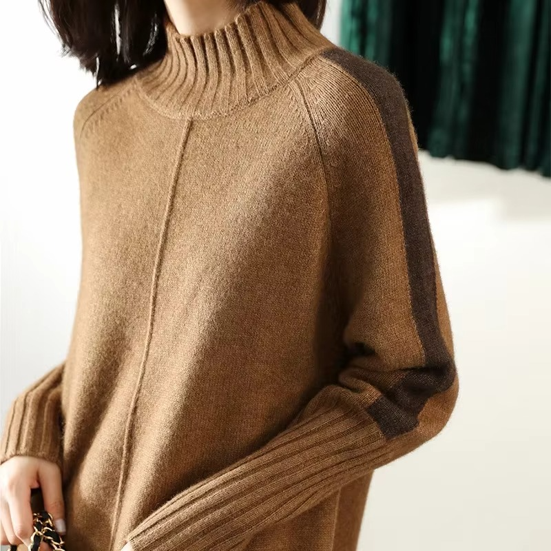Cozy Turtleneck Knitted Sweater Dress for Women